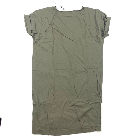 Michael Stars Cara V Neck Tee Shirt Dress Olive Green - Picture 3 of 7